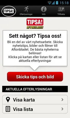 Aftonbladet android App screenshot 1